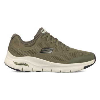 Sneakers verdi da uomo in tessuto mesh con soletta Air-Cooled Skechers Arch-Fit, Brand, SKU s323500520, Immagine 0